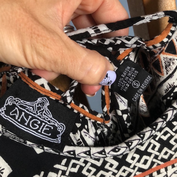 ANGIE Geometric Boho Jumpsuit Romper *Flaw* - Picture 13 of 14